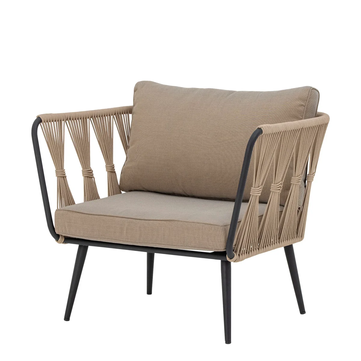 Bloomingville - Pavone Loungestol, Sæt af 2 stk, Metal Brun, 72x87 cm. - Billede 4