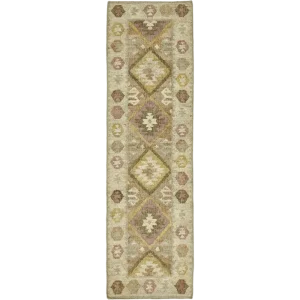 Valencia - Jute Kelim Løber - Natural/rosa/gul/lyseblå